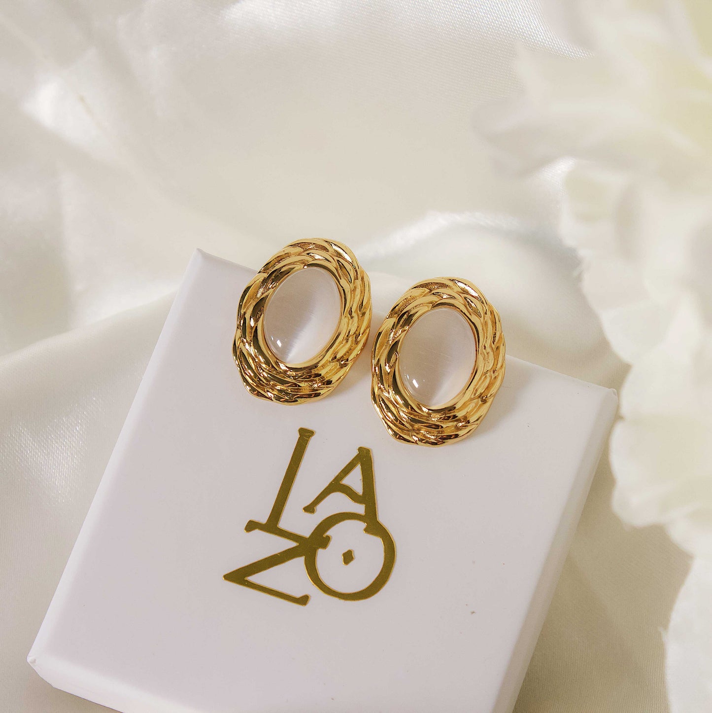 ARETES ÓPALO BLANCO