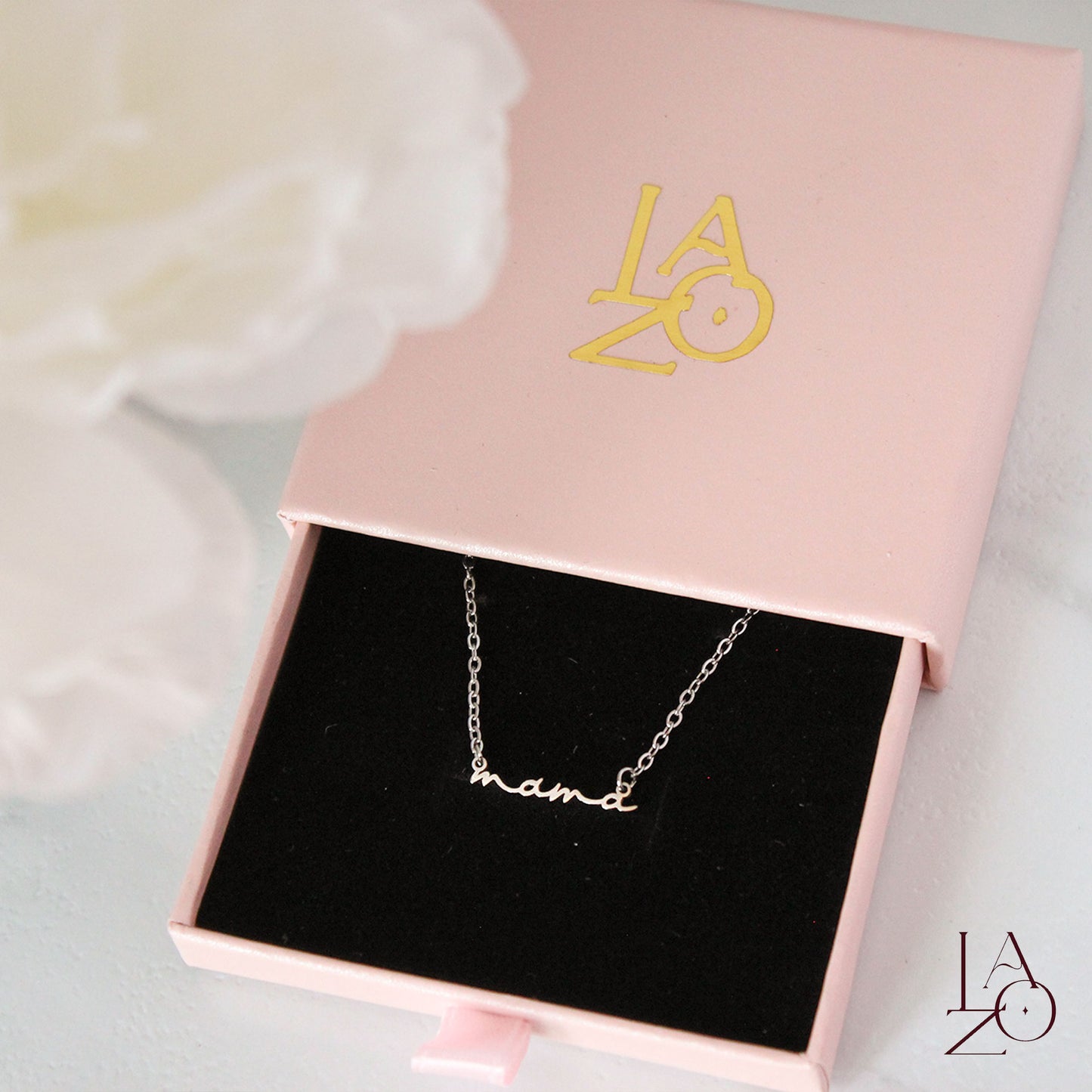 COLLAR MAMÁ MINIMALISTA PLATEADO