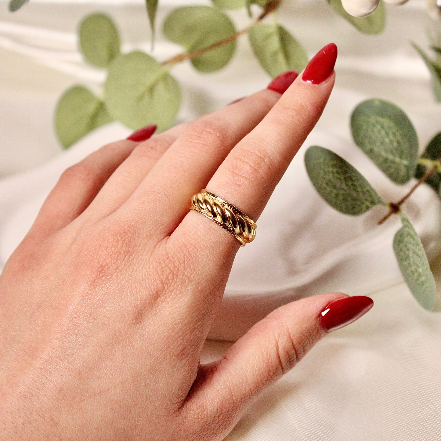 ANILLO CROISSANT DORADO