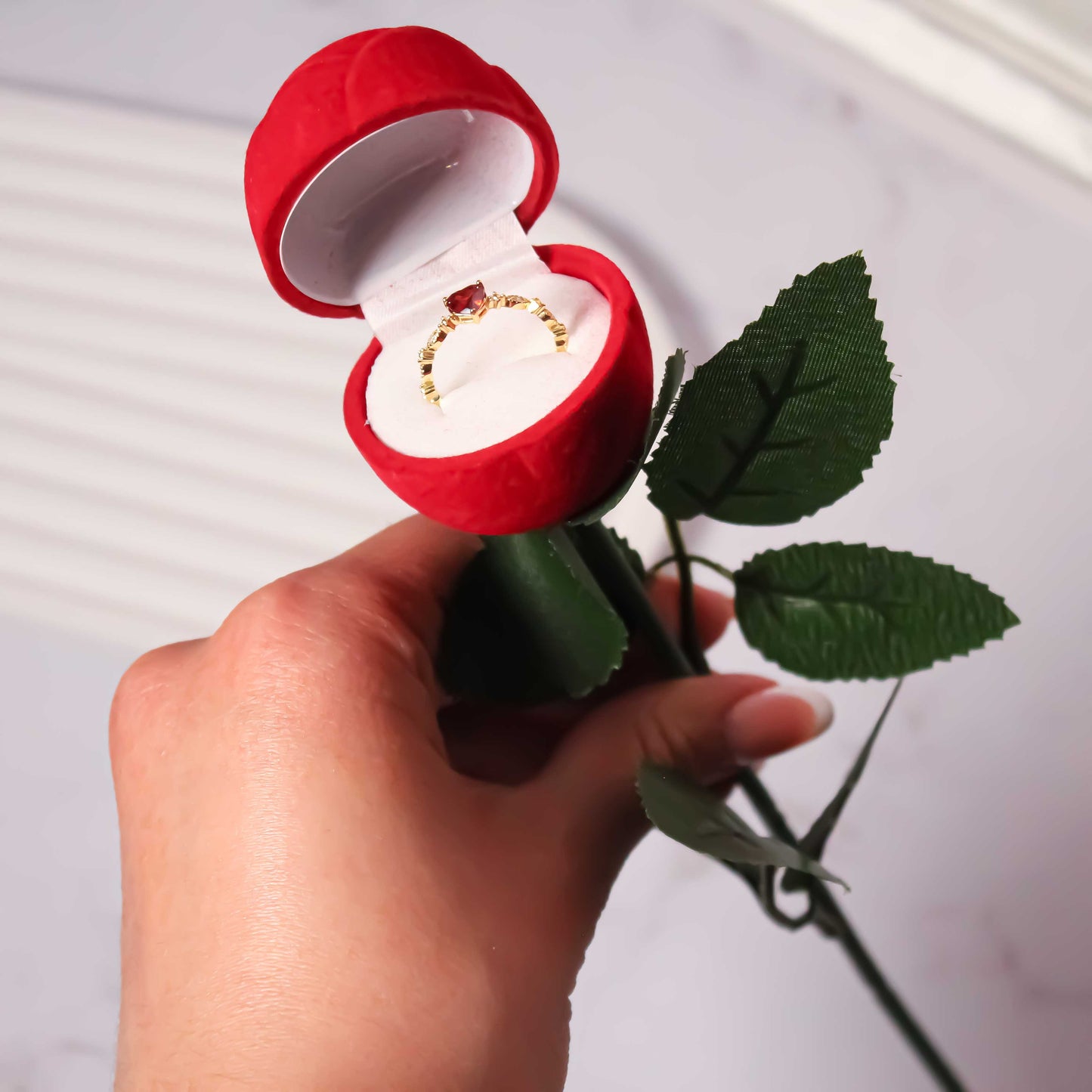 CAJA PARA ANILLO FLOR