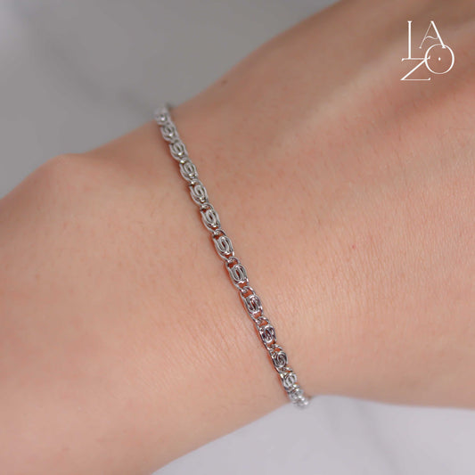 PULSERA ALMENA PLATEADA