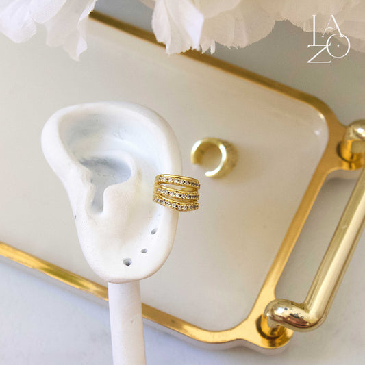 EAR CUFF TRIPLE ZIRCONIA