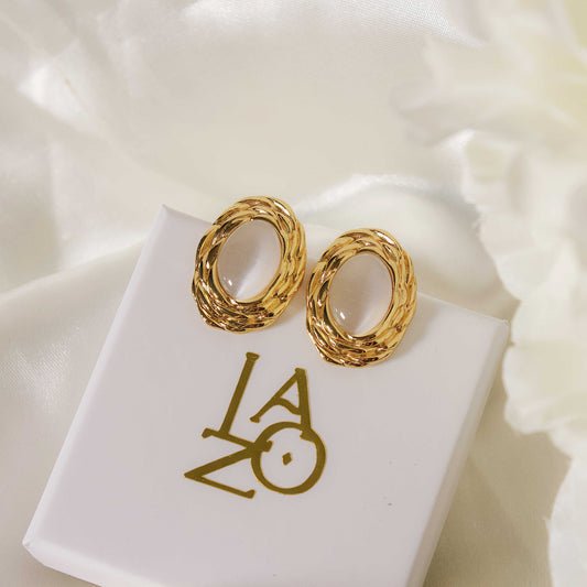 ARETES ÓPALO BLANCO