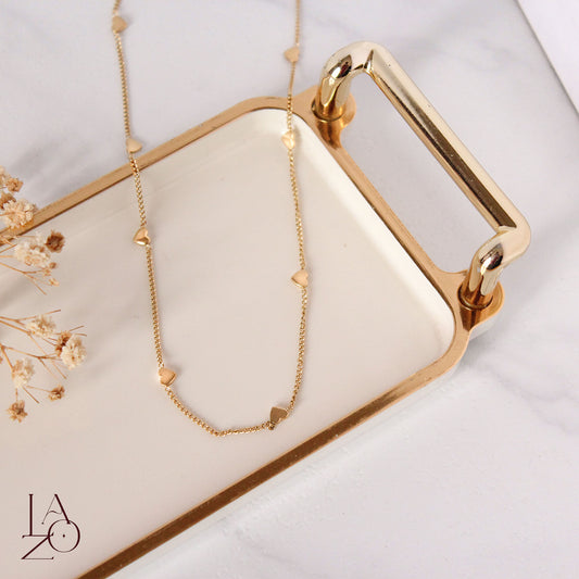 COLLAR DE CORAZONES MINIMALISTA