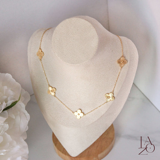 COLLAR TRÉBOL DORADO