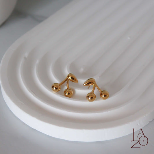 ARETES CHERRY DORADOS