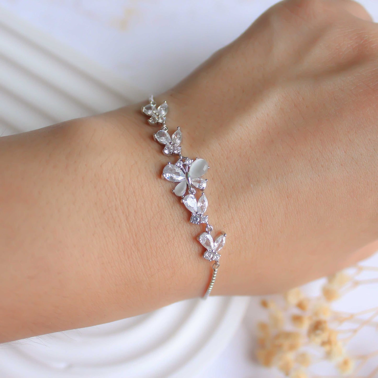 PULSERA SILVER BUTTERFLY